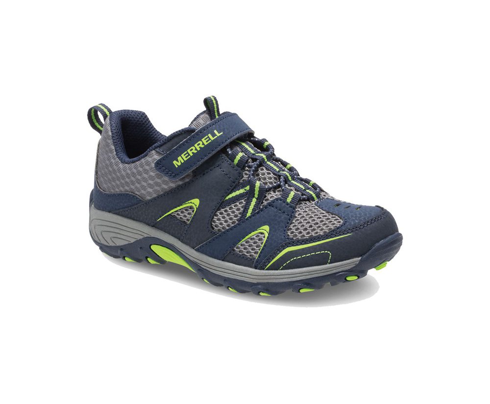 Buty Trekkingowe Merrell Dziecięce Granatowe/Zielone - Trail Chaser - 065237-ATL